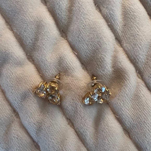 kate spade earrings crystal stones gold studs